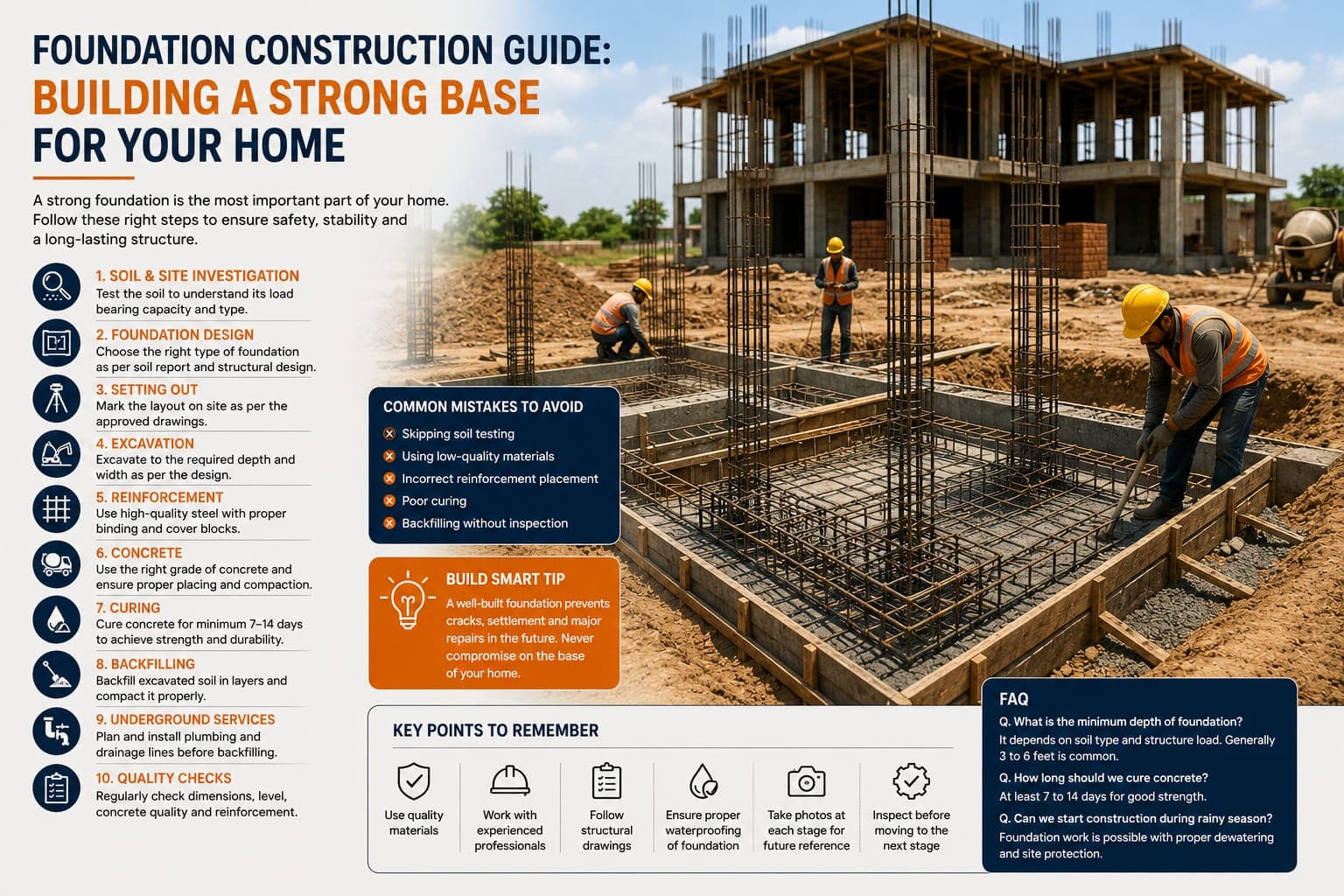 Foundation Construction Guide: Building a Strong Base for Your Home