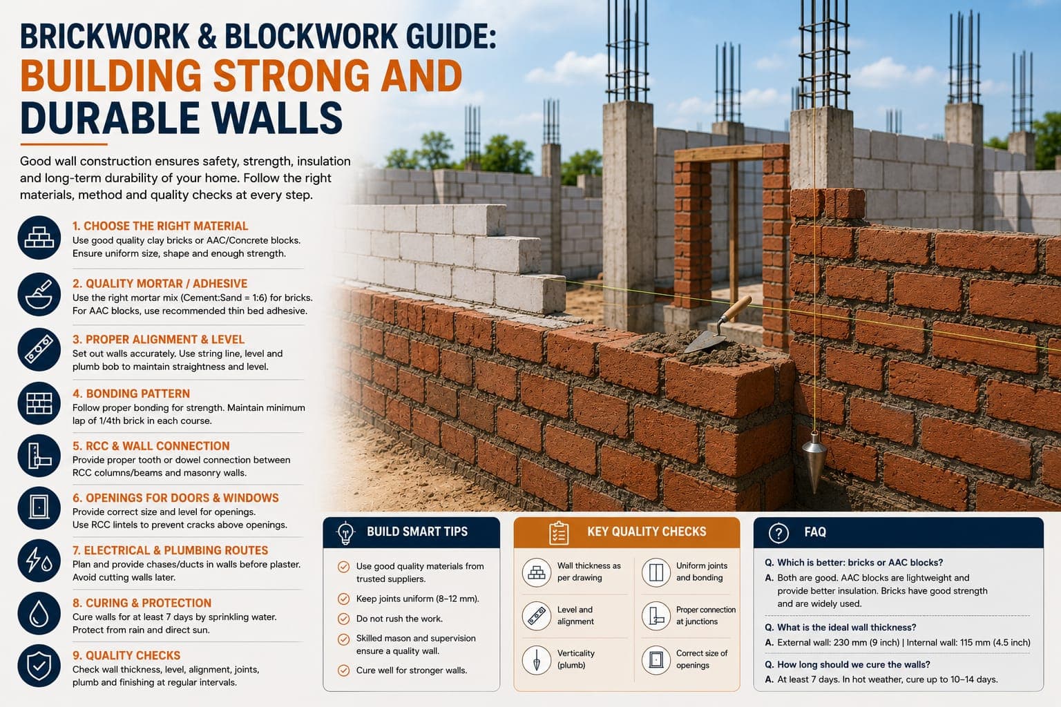 Brickwork & Blockwork Guide: Building Strong and Durable Walls
